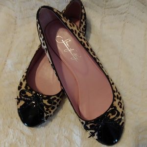 Shoes of Prey Leopard Print Calf Hair Ballet Flats